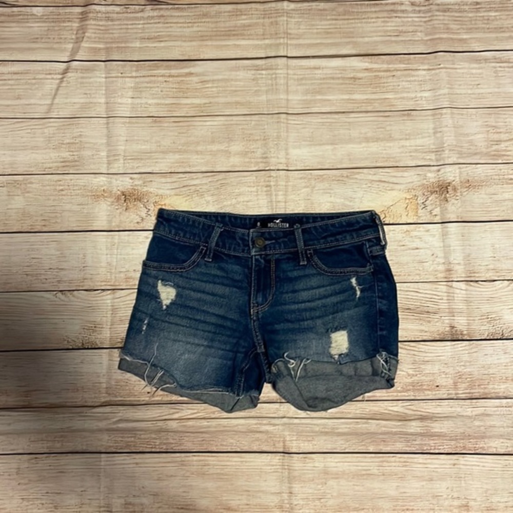 Womens Denim distressed Hollister shorts size 0 W24